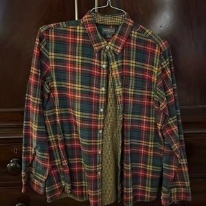 LL bean long sleeve Buchanan plaid